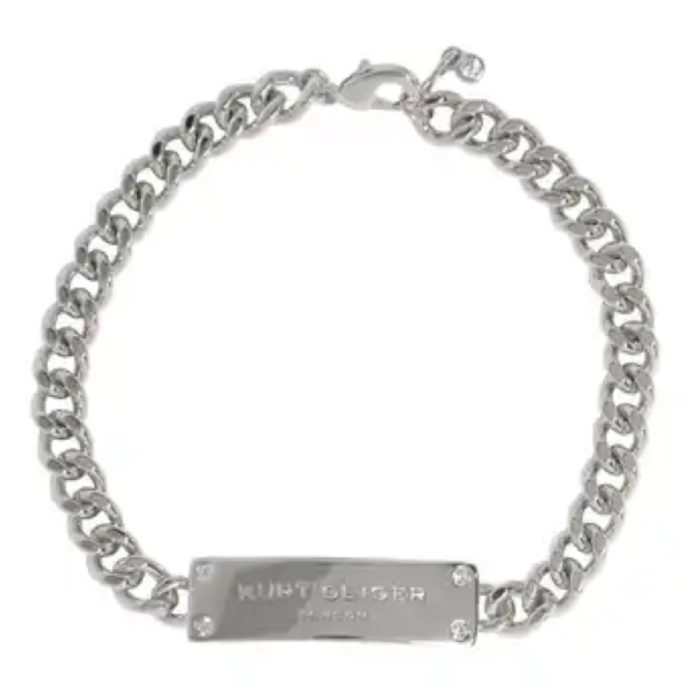 Kurt Geiger Metallic Plaque Bracelet Brass